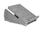 Side view of the grey Ergo-Top 320 Circular Laptop Stand.
