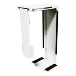 White under desk cpu holder.
