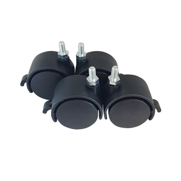 50mm heavy duty castor wheels in black.