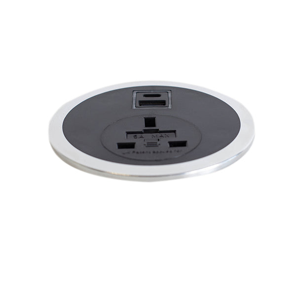 In Desk USB & Mains Power Unit