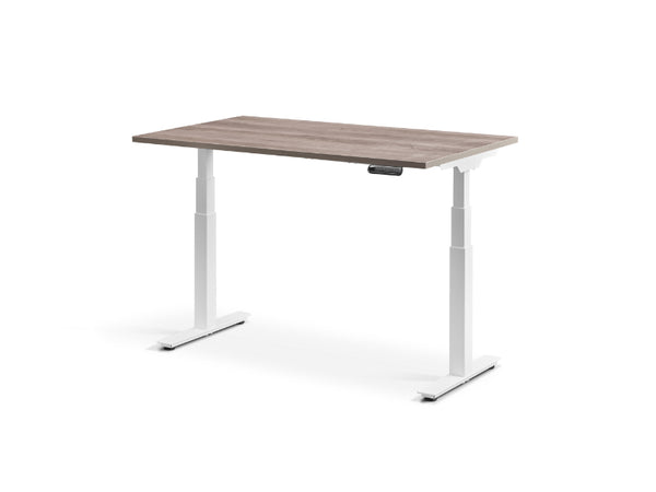 altitude pro compact standing desk in grey oak