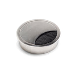 metal cable port in brushed nickel