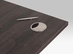 metal cable port in brushed nickel