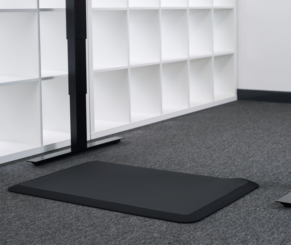 black standing desk floor mat