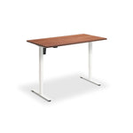 A simple, rectangular wooden desk with a minimalist design.