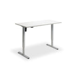 A simple, rectangular desk with a minimalist design.