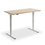 a simple, rectangular wooden desk with a minimalist design.