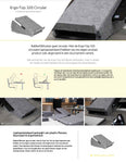 Infographic showing how to use the Ergo-Top 320 Circular Laptop Stand safely.