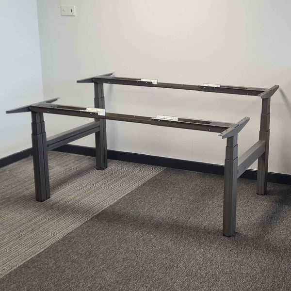*EX-DISPLAY* Duo Electric Desk Frame - Raw Steel