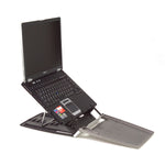 Laptop on Bakker Elkhuizen Ergo-Q 330 Laptop Stand with integrated document holder on show