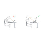 Diagram showing how a laptop stand can help improve your posture