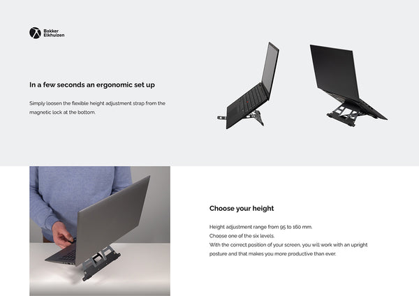 Aluminium universal laptop stand.