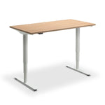a simple, rectangular wooden desk with a minimalist design.