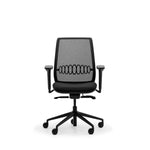 Kelva mesh task chair in black, front view