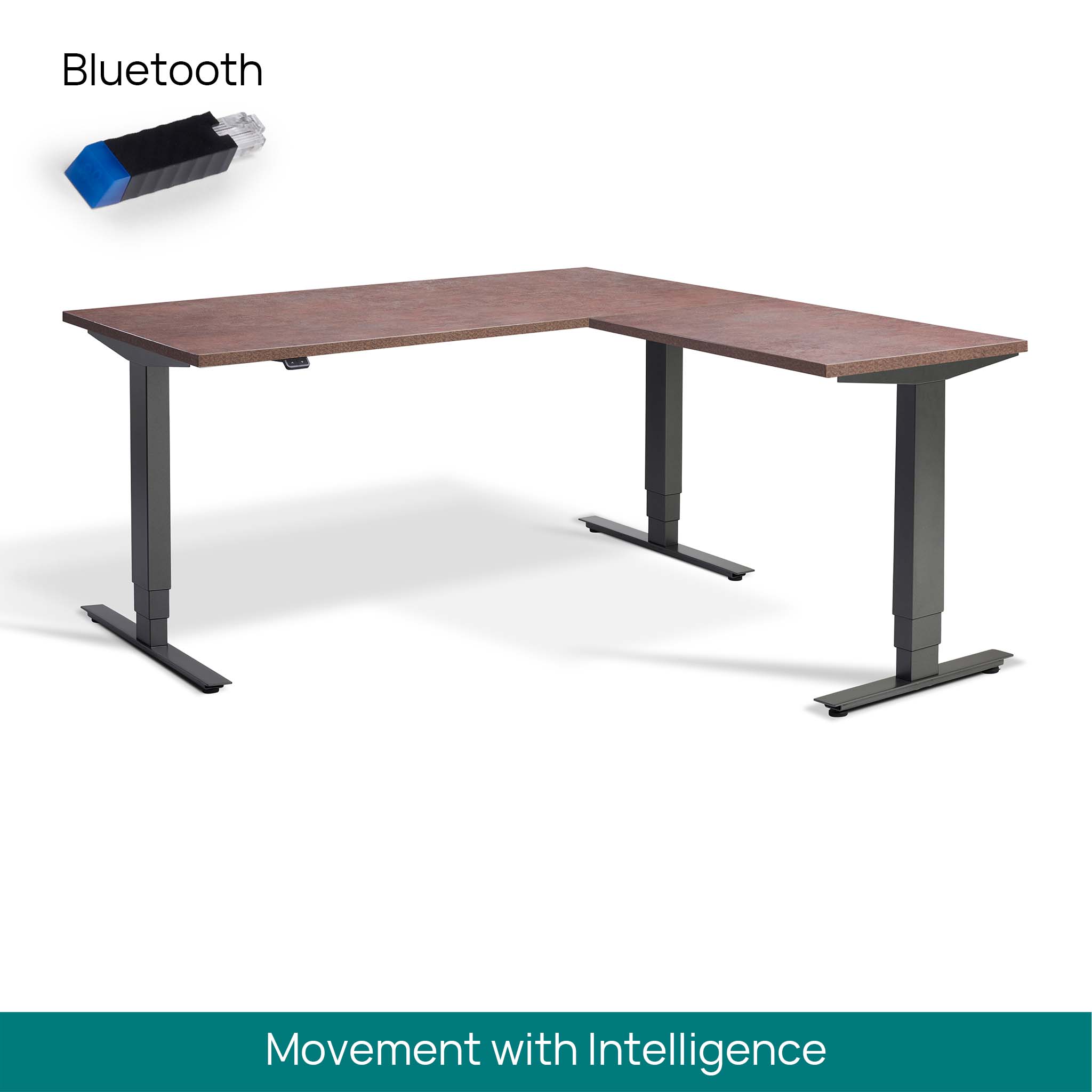 Atlas Standing Corner Desk Bluetooth Ergo Desks