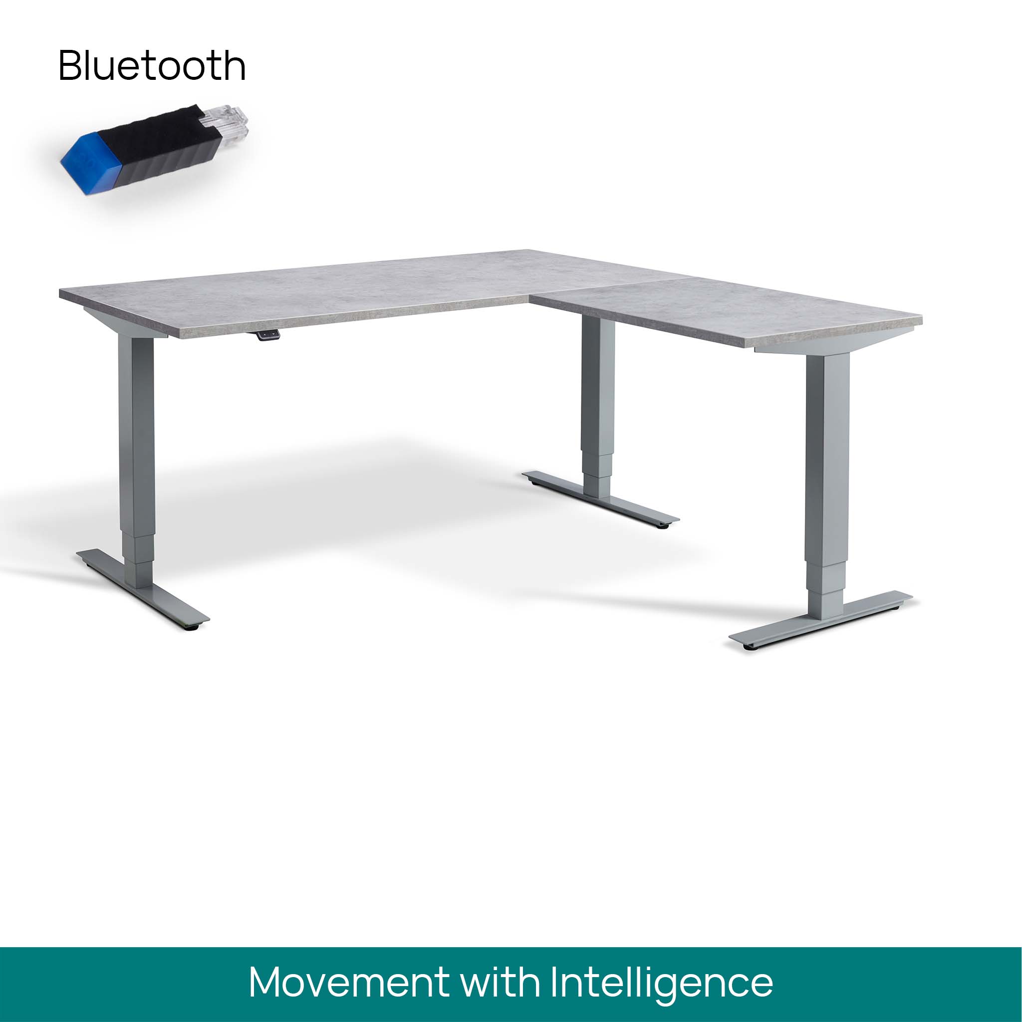 Atlas Standing Corner Desk Bluetooth Ergo Desks