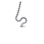 cable spine in silver.