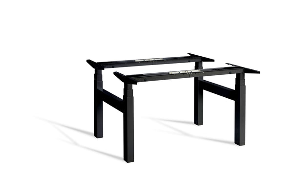 black electric height adjustable desk frame