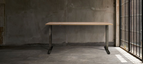 display of an adjustable standing desk