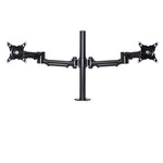 adjustable dual monitor arm in black