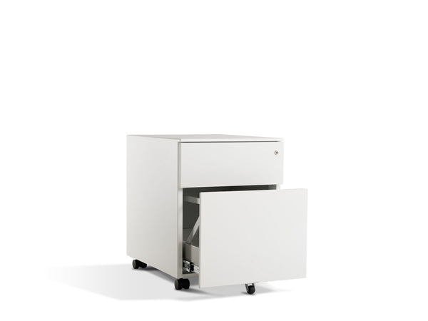 white metal office cabinet