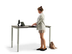 woman working at 4 legged standing desk