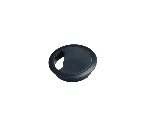 80mm Black cable port hole cover for desk